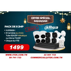 PACK 8 CAMERA DAHUA 2 MEGA